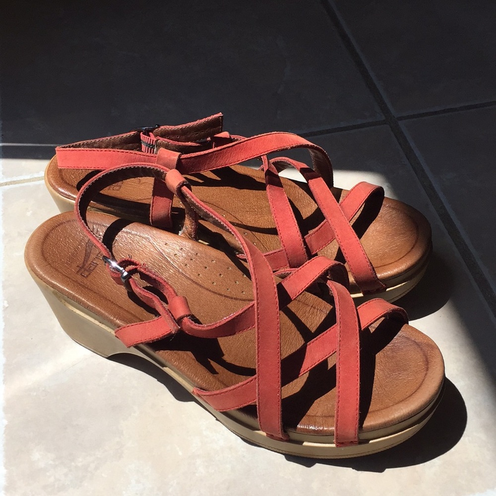 Dansko Red Strappy Sandals
